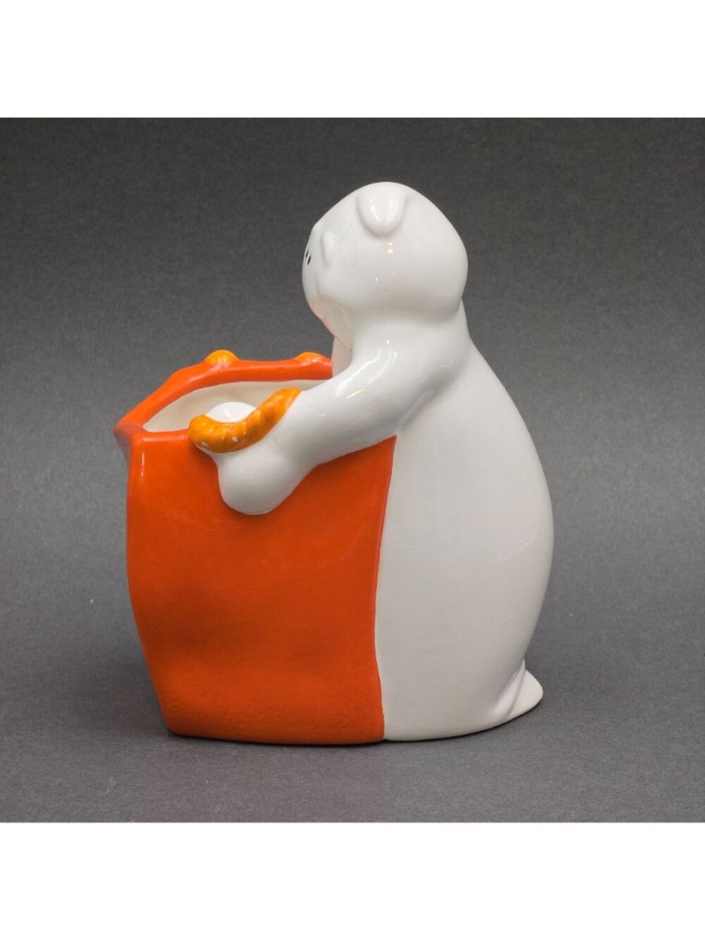 Vintage AGC Ghost Trick Or Treat Ceramic Halloween Candy Dish Holder - Picture 2 of 9